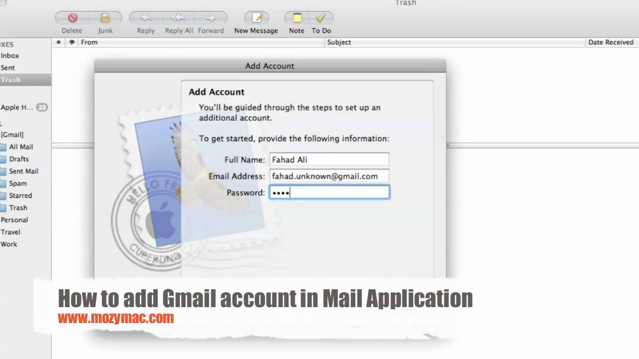 can mac os mail be used for gmail imap